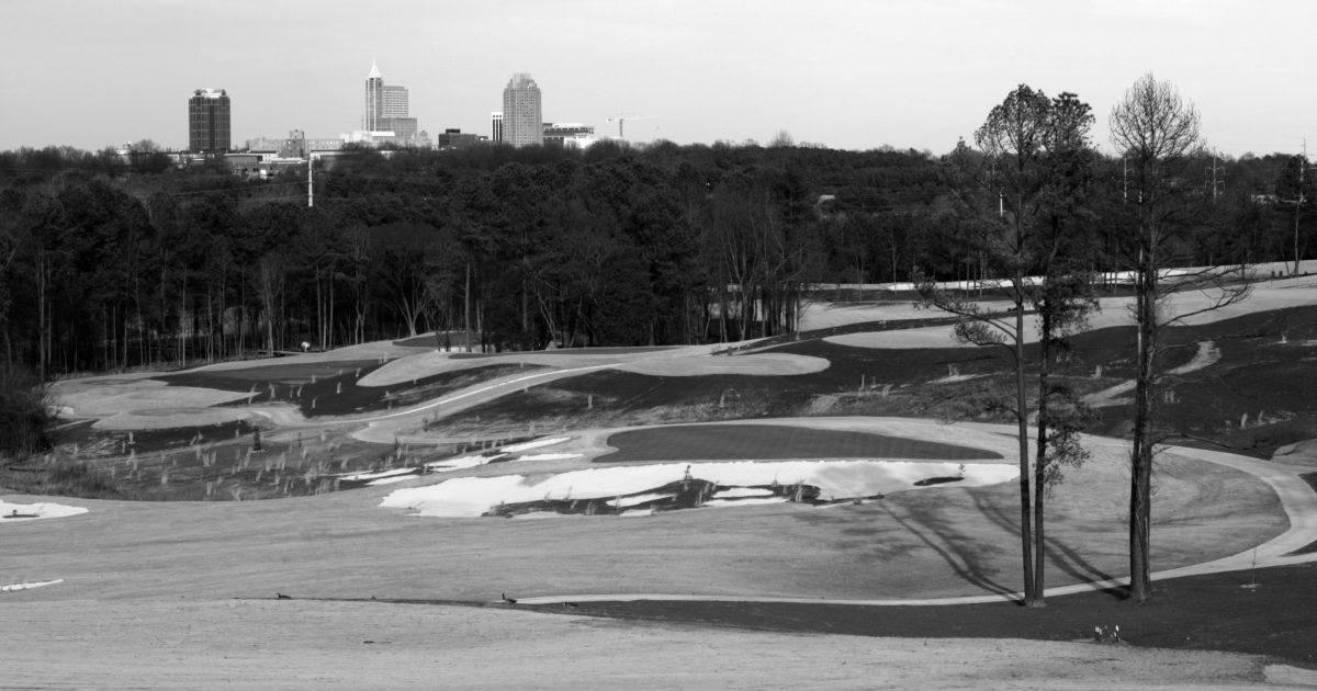 The Lonnie Poole Golf Course is located on the southernmost portion of Centennial Campus. The course is projected to be completed by the end of the semester.