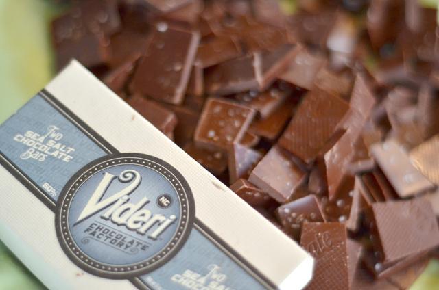 Samples of Videri's 60 percent dark chocolate with sea salt sit on a platter at Videri chocolate factory in Raleigh's warehouse district Wednesday, Jan. 25. Photo by Alex Sanchez