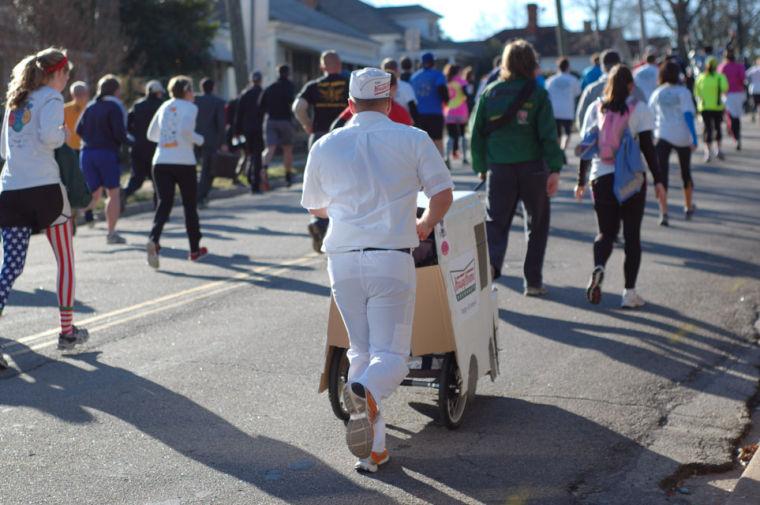 The 9th annual running of the Krispy Kreme Challenge took place Saturday, Feb. 9, 2013. All proceeds go to benefit the North Carolina Children's Hospital.
