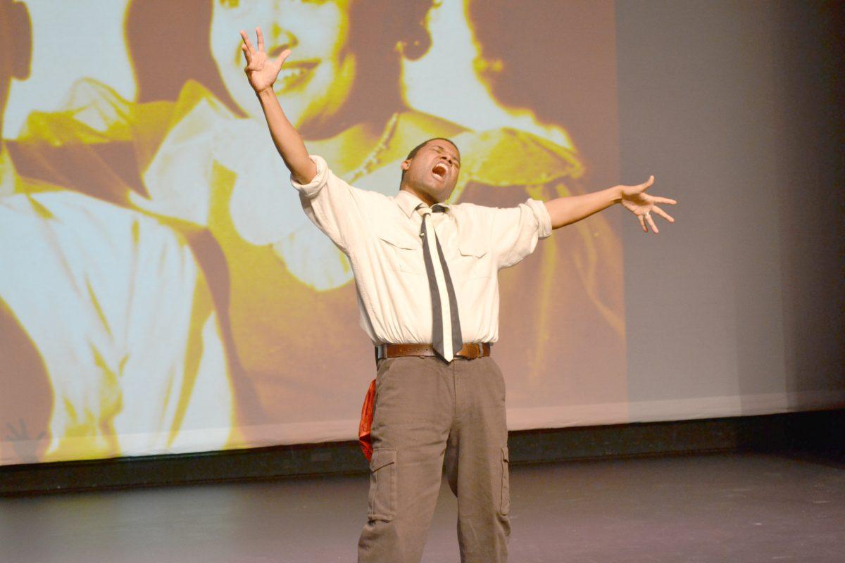 Mike Wiley, a one-man playwright performed at Titmus Theatre Wednesday evening. Wiley&#8217;s performance concluded a three day conference presented by the Department of History.