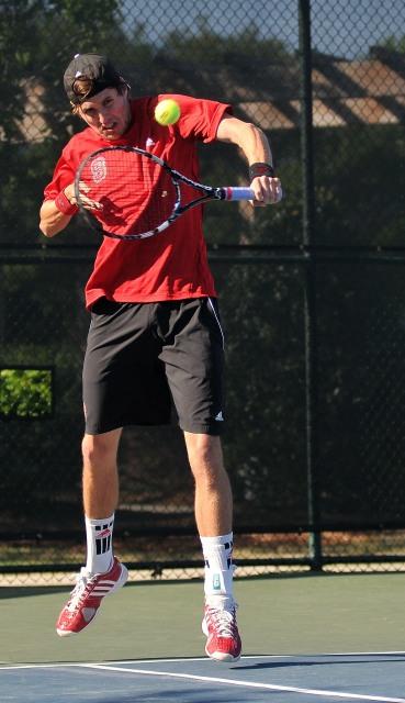 The N.C. State men's tennis team fell to the Clemson Tigers 4-2 during round two of the ACC Tournament at Cary Tennis Park Friday, April 26, 2013.