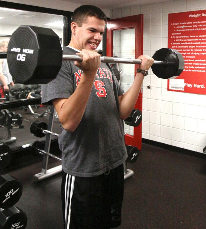 Tyler Melvin, a junior in engineering, works out at Carmicheal Gym on Tuesday October 11, 2011.&#160;