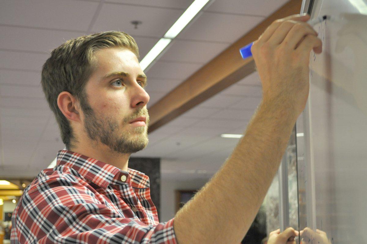 Jacob Lineberry, a freshman majoring in physics, is one of five Scopes Scholars. They are a part of the inaugural class of a scholarship offered to only students in the College of Sciences. Photo by Elizabeth Davis