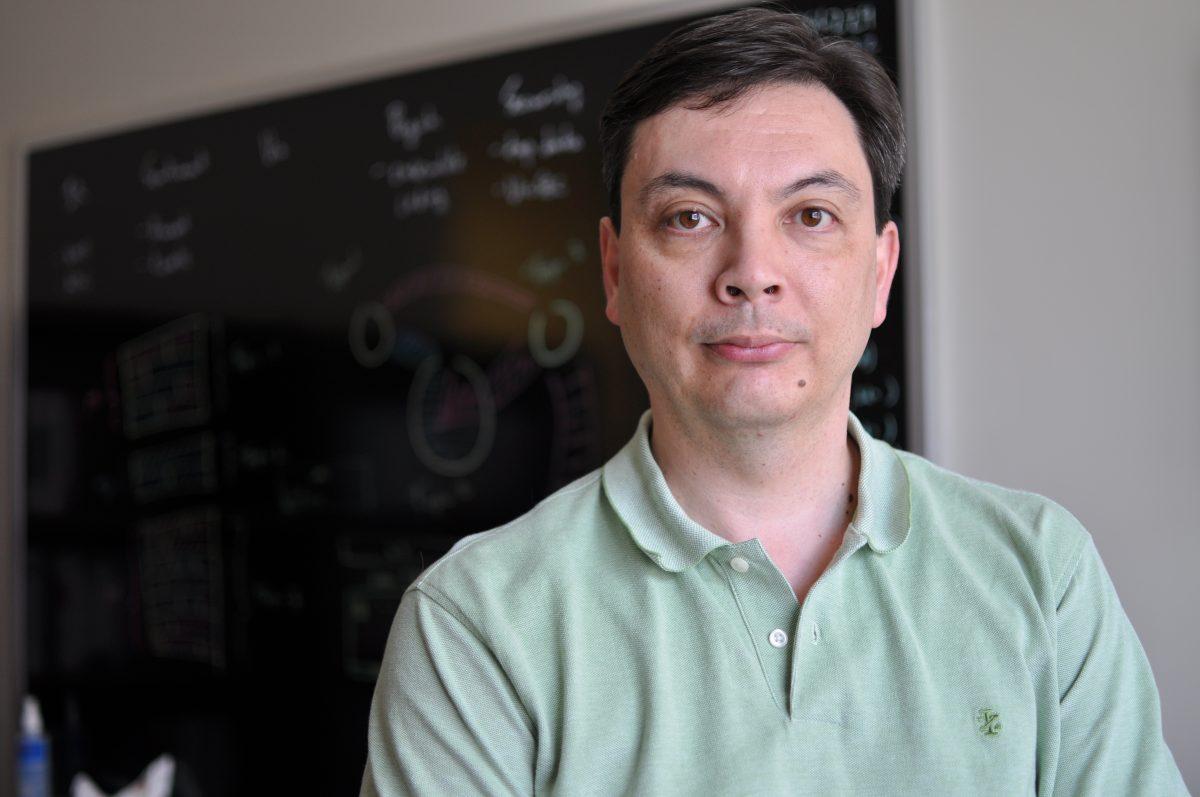 Twitter can be used to judge the sentiment of various topics or events of a particular region or group of people. Christopher Healey uses tweets to gauge sentiments and turn the data into graphs. Photo by Elizabeth Davis