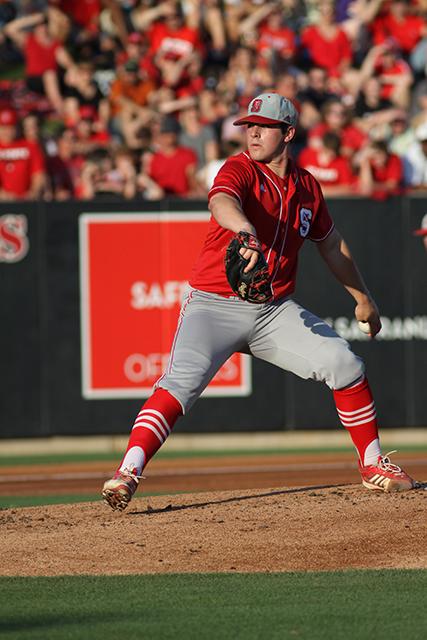 Sophomore pitcher Carlos Rodon prepares to fire a pitch toward the plate against William &amp; Mary during the Raleigh Regional of the NCAA Division I Baseball Tournament June 2 at Doak Field. The Wolfpack won the regional and will be facing off in a 3-game series against Rice University this weekend in the Raleigh Super Regional. Photo by Caide Wooten.