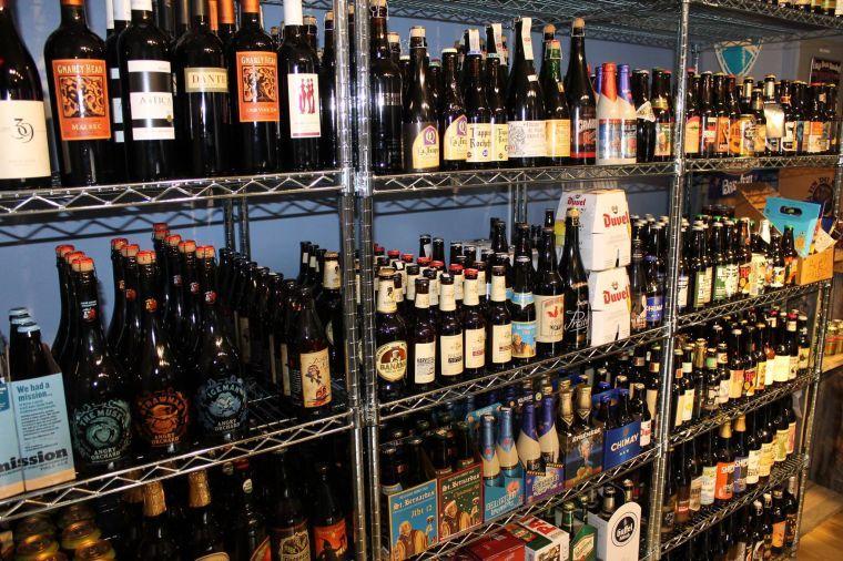 Chelsey winstead/TechnicianPaddy O&#8217;Beers keeps its shelves stocked with a variety of wines and beers. The brewery allows patrons to taste its beers and works as something of a hybrid between a grocery store and a bar.