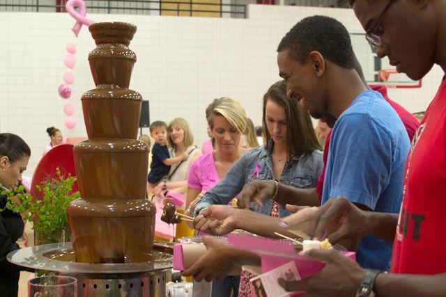 The smell of freshly prepared chocolate confections wafted through the halls of Carmichael Gym Friday, Sept. 19, as students and visitors took part in the NC State Women's Center's Chocolate Festival. The annual event is hosted to raise funds for breast cancer research.