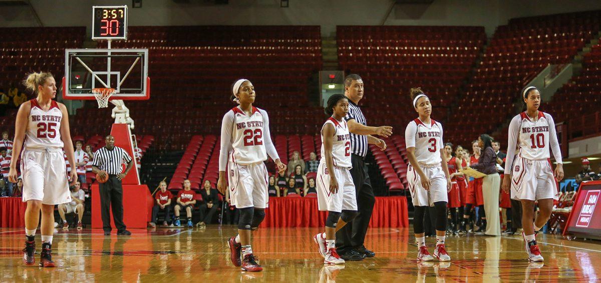 The NC State women's basketball team closed out the 2014 home season against Davidson Friday, Dec. 19 in Reynolds Coliseum, defeating the Wildcats 82-66. Len'Nique Brown-Hoskin scored a career-high 25 points while also securing 10 rebounds for her second career double-double.