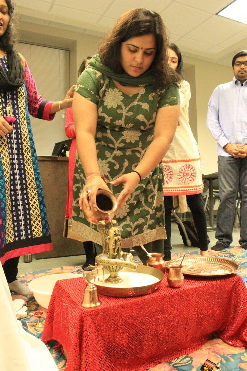 The members of NCSU Hindu Students Association celeberated "Mahashivratri" Sunday evening, Feb. 22, 2015 in Withers Hall. Maha Shivaratri is a Hindu festival celebrated annually in reverence of the god Shiva.