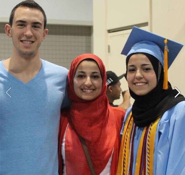 From Left to Right (Deah Barakat, Yusor Mohammed, Razan Mohammed Abu-Salha