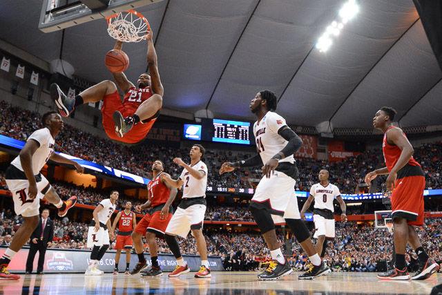 N.C. State falls to Louisville 75-65 in the Sweet Sixteen in Syracuse Friday, March 25, 2013.