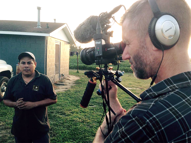 Aaron Thomas, a foreign correspondent at the&#160;Special Broadcasting Service out of Australia, films his documentary "Bittersweet Harvest." This documentary focuses on the nonprofit organization Student Action with Farmworkers'&#160;student summer internship program, Into the Fields. Within this documentary, Thomas not only highlights the internship program but the injustices farmworkers face and the hope for future changes.&#160;