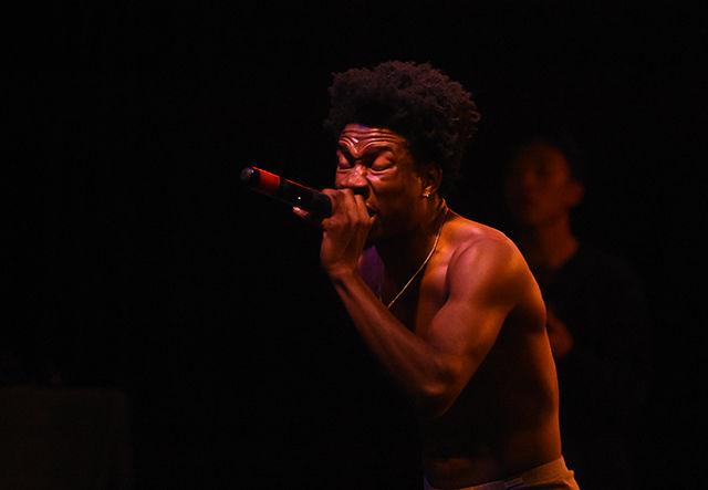 Professor Toon, Durham Native, performs Saturday night at Cat's Cradle for the second night of WKNC's 13th Annual Double Barrel Benefit. The second night of theDouble Barrel Benefit featured only North Carolina native Rappers.