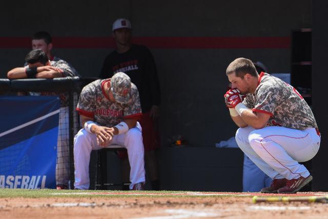 Senior designated hitter Chance Shepard sits in the batters box after the team's heartbreaking 7-5 loss to Coastal Carolina in the Wolfpack's fifth game of the NCAA Raleigh Regional against Coastal Carolina at Doak Field on June 6. The loss ends the Wolfpack's chances of a Super Regional berth and closes out its season.
