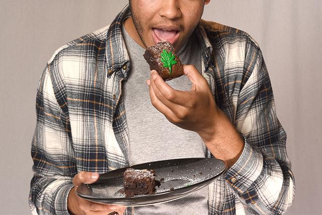 Pete Head enjoys a delightful treat courtesy of his neighborhood bake sale. Along with this well-crafted dessert, Head munched on an entire bag of FUNYUNS.