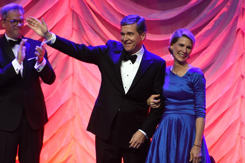 Governor Roy Cooper is introduced with his wife Kristin during the North Carolina Inaugural Ball on Jan. 6 at Marbles Kids Museum. The event was originally planned for Jan. 7 in Talley Student Union, but was rescheduled due to the inclement weather. The Junior League of Raleigh has hosted the Inaugural Ball since 1933 as a fundraiser for various organizations and programs.