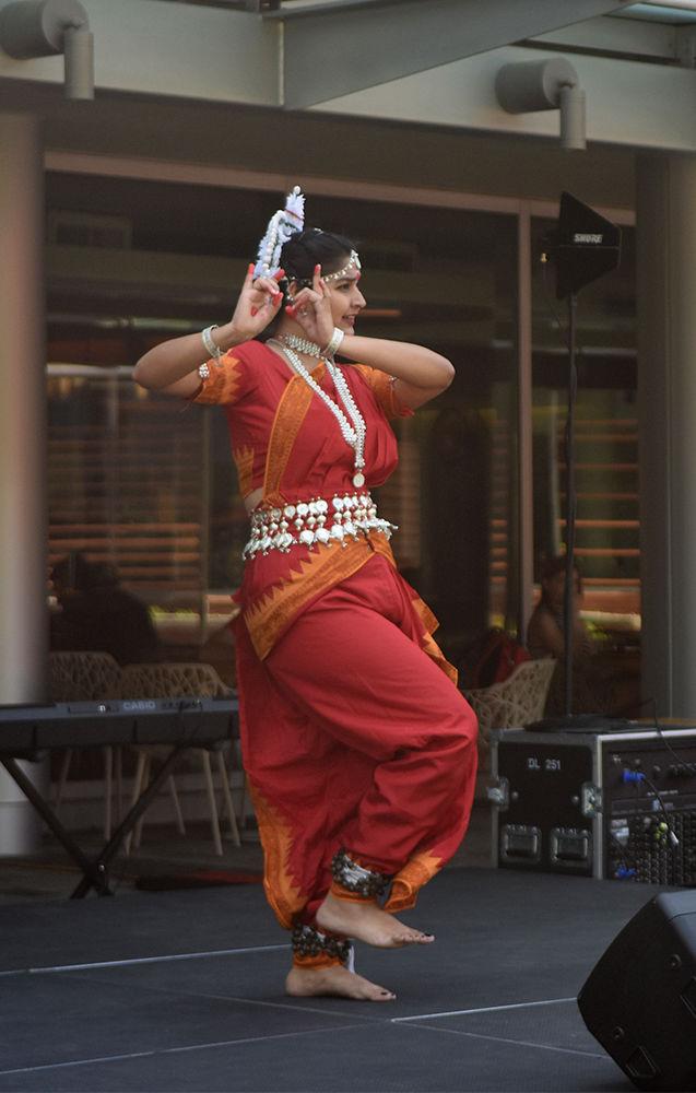 Hiya Bandyopadhyay does a traditional Indian dance on stage during the International Festival at Stafford Commons on Friday. The International Festival, sponsored by Student Involvement, Student Government, the Multicultural Student Affairs Office and the Office of International Services, gave students the opportunity to learn about different cultures around the world.