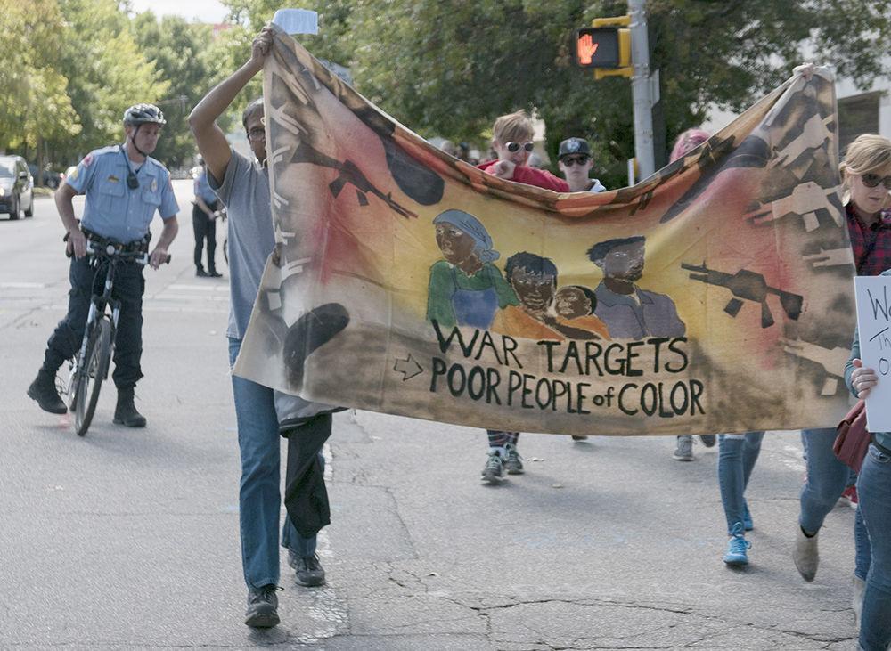 DACA supporters marching in Downtown Raleigh, NC on Sunday. The DACA March was organized by two second year NC State students Jasmine Wang studying Computer Science and Sindhoor Ambati studying English and biomedical engineering.