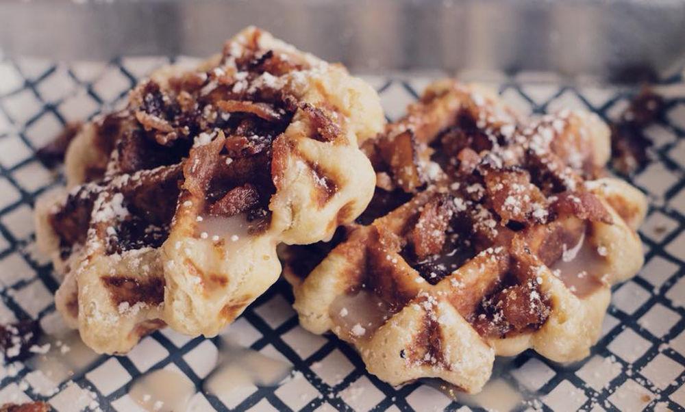 Smashed Waffles serves a variety of waffles, including The Swirly Sin, The Quilted Pig and The Chip Chip Hooray. The Hillsborough Street location is open Sunday through Thursday 6 a.m. to 10 p.m. and Friday through Saturday 6 a.m. through midnight.