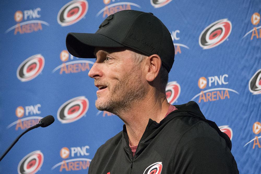 Carolina Hurricanes majority owner, Tom Dundon, answers questions about the season and plans for next season during the Exit Interviews in PNC Arena, Monday, April, 9. Reflecting on the season, Dundon said, "I think we can do a better job of identifying players and figuring out where under- and over-valued assets exist. I think we're doing a pretty good job of it. We just need to do better."