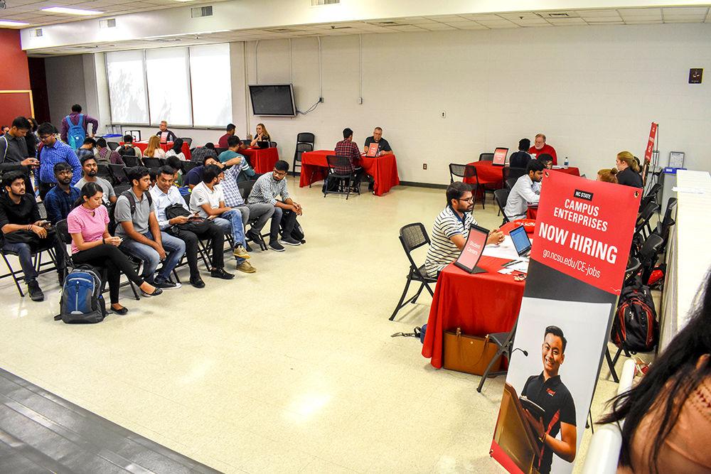 Campus Enterprises had a job fair in Talley Student Union on Sunday, August 18th, 2019. The fair featured different on-campus employers looking for applicants.