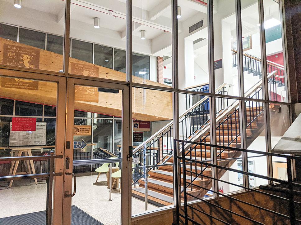 Biltmore Hall is the temporary home of the Natural Resources Library.