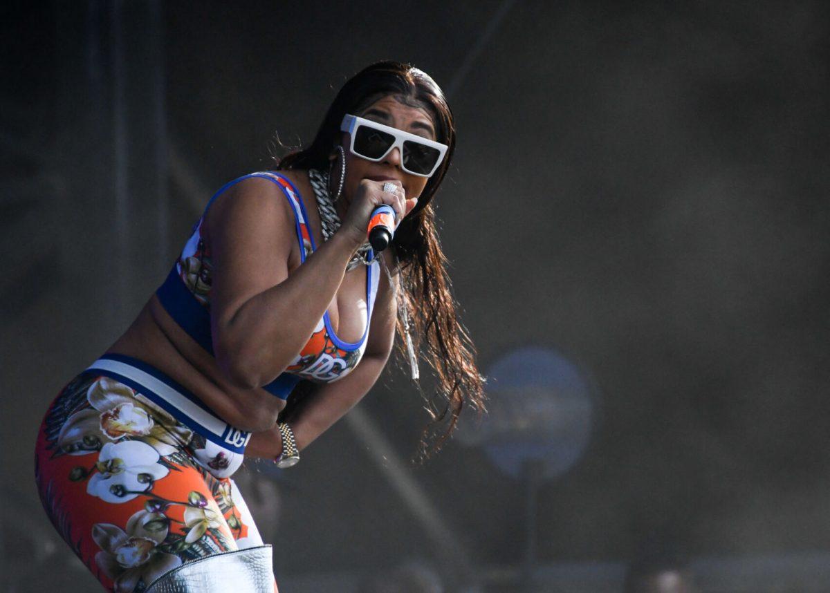 Singer Ashanti sings to the crowd during the 2022 Dreamville Festival on Saturday, April 2, 2022 in Dorothea Dix Park. The 2022 festival is J. Cole's second Dreamville Festival hosted in Raleigh, N.C. and featured artists like Lil' Baby, Wiz Khalifa and Wizkid.