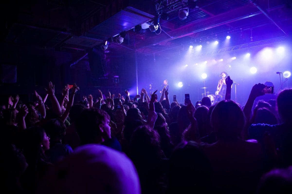 The Happy Fits performs during their concert at Cats Cradle on Tuesday Dec. 13, 2022. The Happy Fits has recently garnered a larger audience after the release of their most recent album "Under the Shades of Grey."
