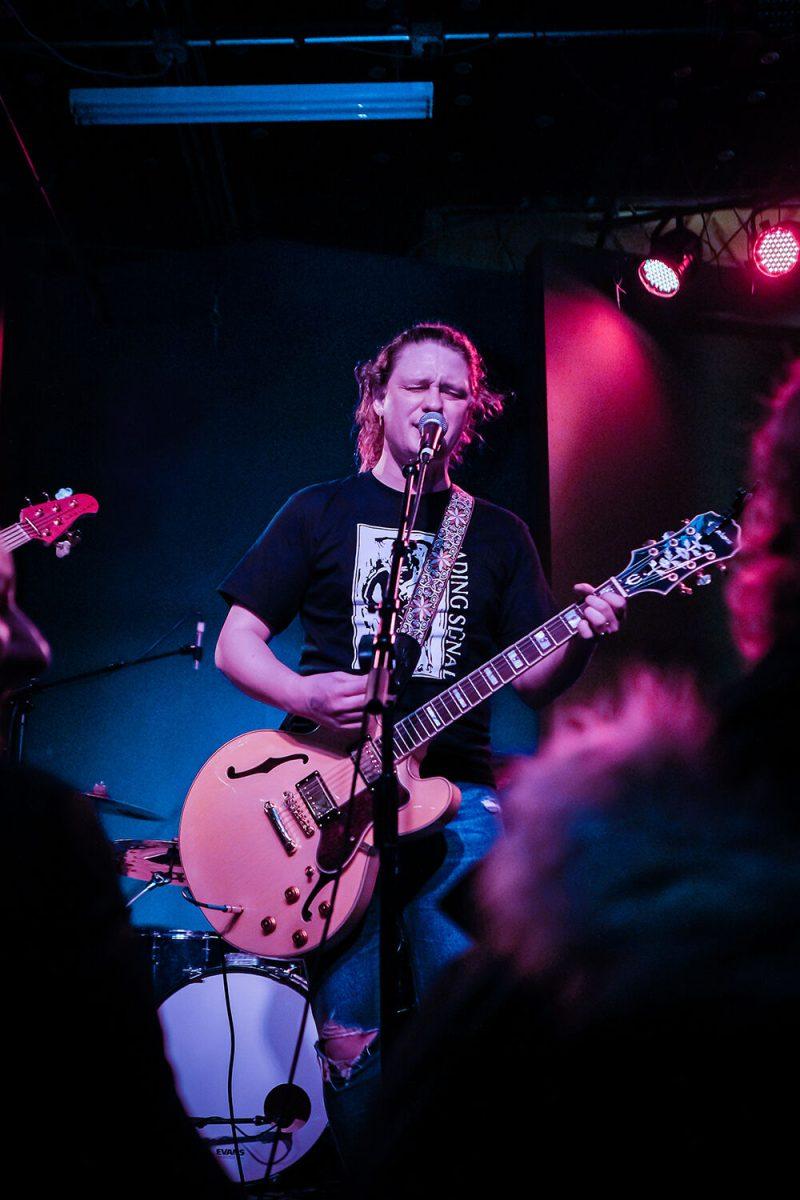 Juxton Roy, an indie rock band from Raleigh, performs at the WKNC Double Barrel Benefit on Friday, Feb. 3, 2023. The benefit served as a fundraiser for WKNC, a student-run radio from NC State University.