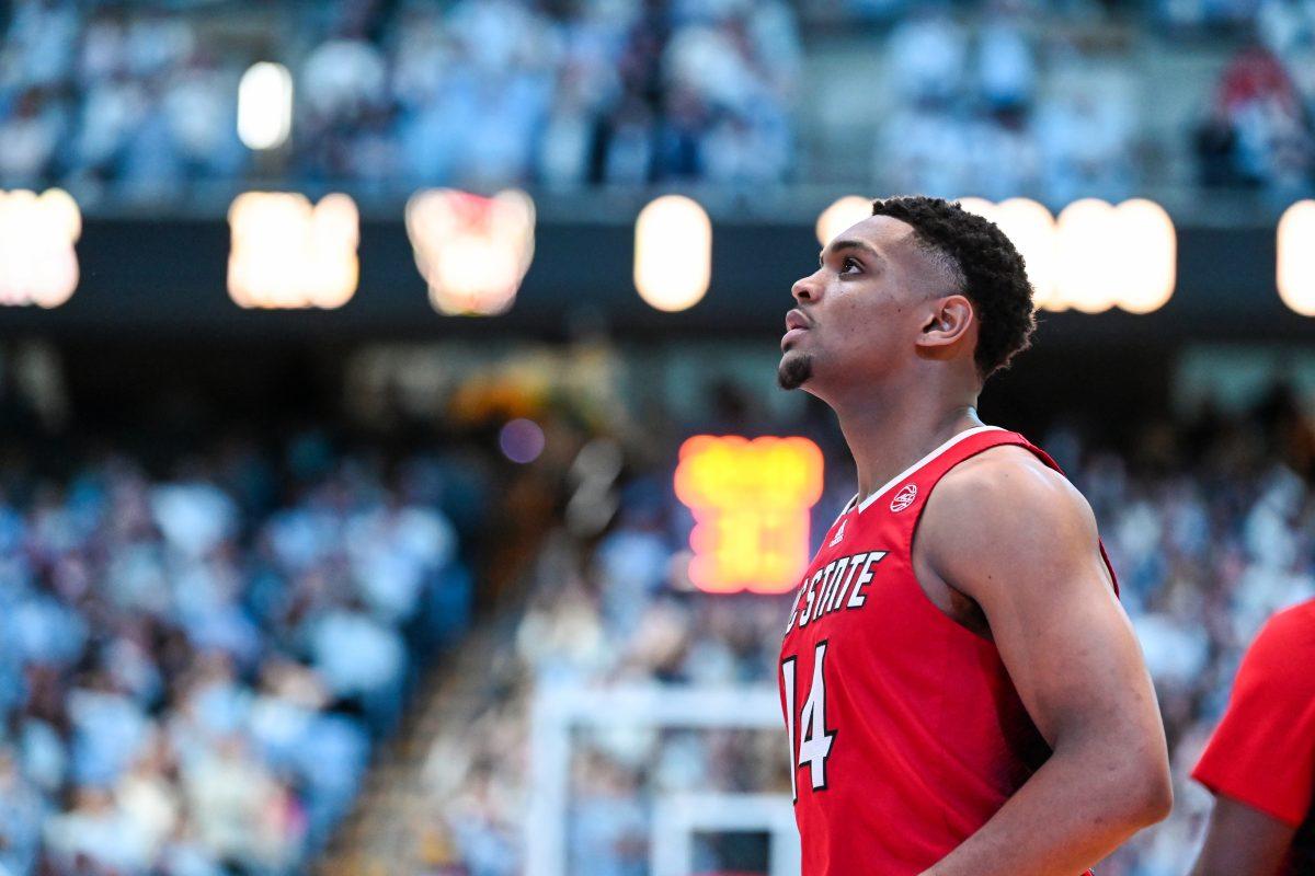 Graduate guard Casey Morsell looks around before the game against UNC-Chapel Hill in Dean E. Smith Center on Saturday, March 2, 2024. Morsell scored nine points, made four rebounds and three assists. NC State lost to Chapel Hill 79-70.