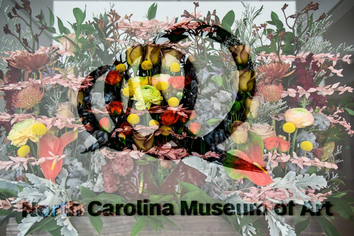 Floral displays are spread around the North Carolina Museum of Art during NCMA Art in Bloom Media Day on Tuesday, March 18, 2025. During Art in Bloom, March 19&#8211;23, visitors will be able to enjoy the stunning creativity of floral designers from across the state and beyond who interpret works of art in the People&#8217;s Collection. Art in Bloom is a five-day floral fundraiser in support of the North Carolina Museum of Art.