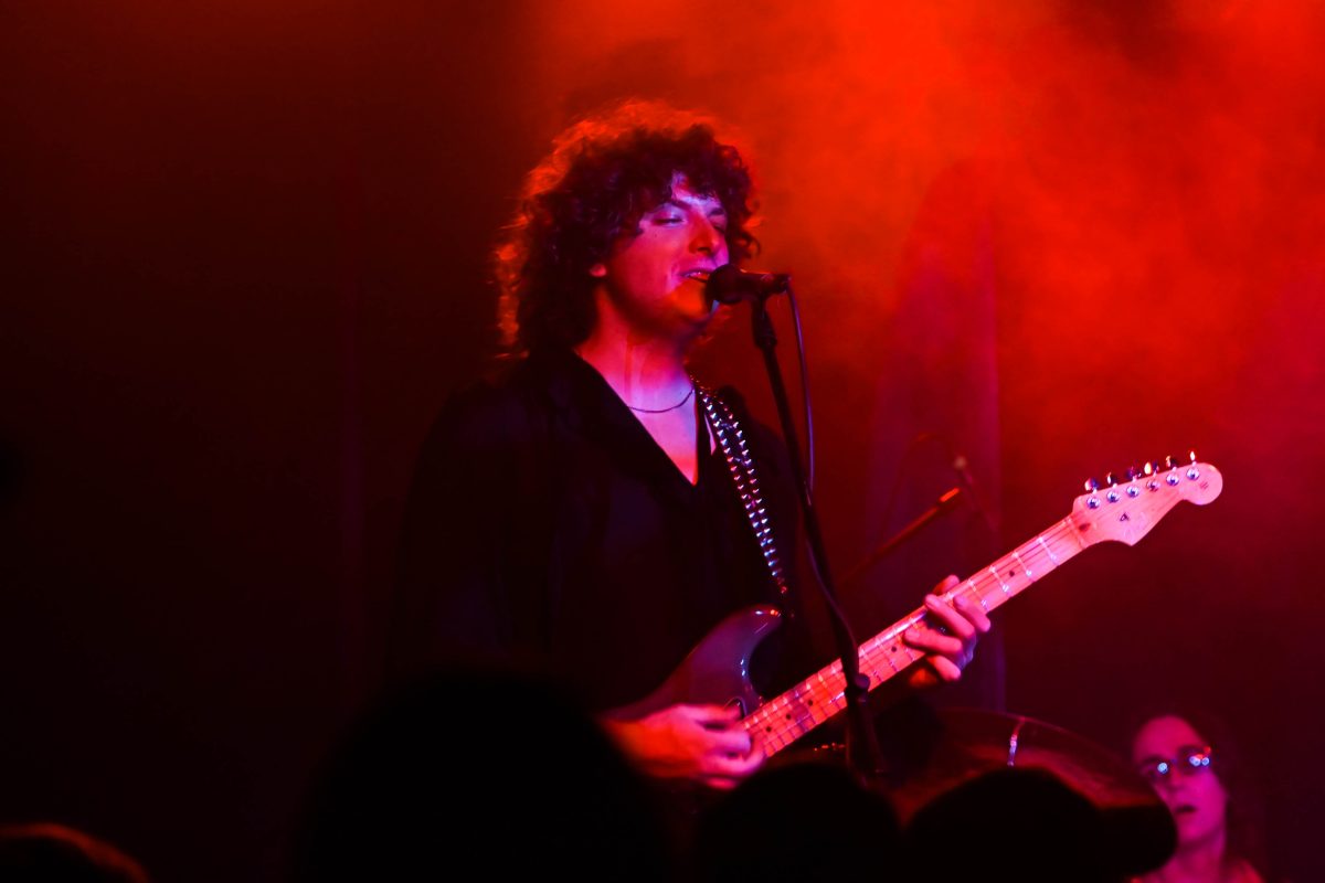 Guitarist and vocalist Nick Kivlen performs with Sunflower Bean at Kings on Saturday, May 24, 2025. The performance featured songs from the band's latest album, "Mortal Primetime."