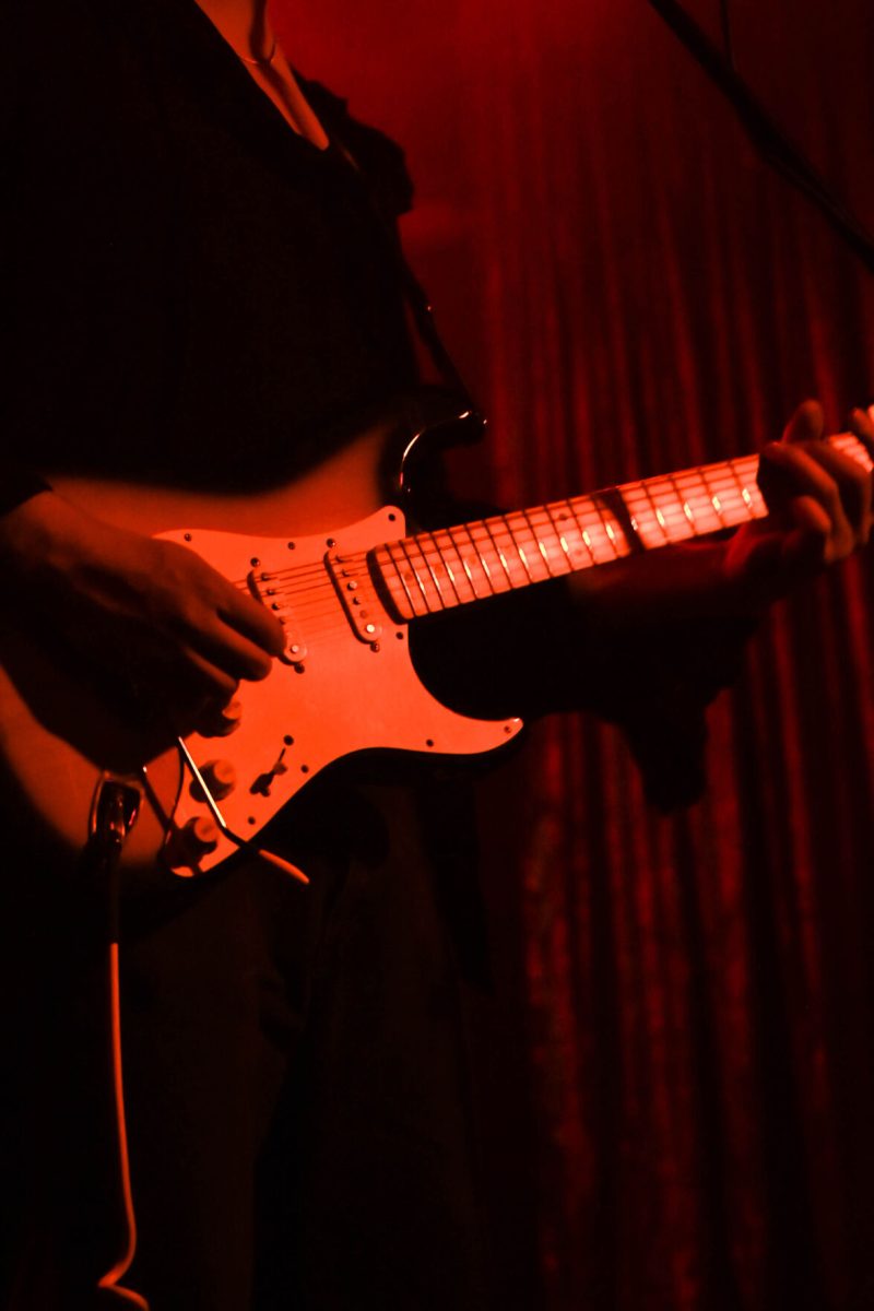 Guitarist and vocalist Nick Kivlen plays guitar with Sunflower Bean at Kings on Saturday, May 24, 2025. The band released their latest album on April 25, 2025.