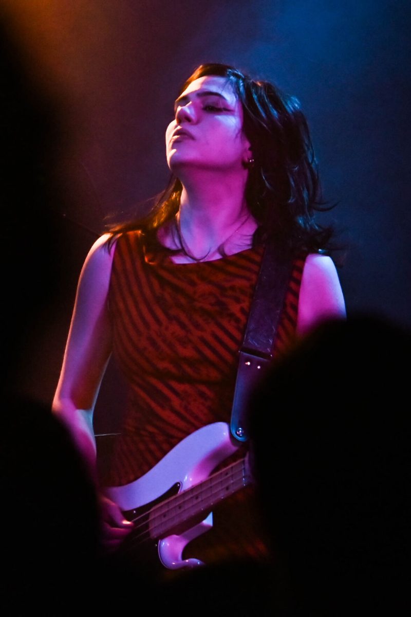 Bassist and vocalist Julia Cumming performs with Sunflower Bean at Kings on Saturday, May 24, 2025. The band released their latest album on April 25, 2025.