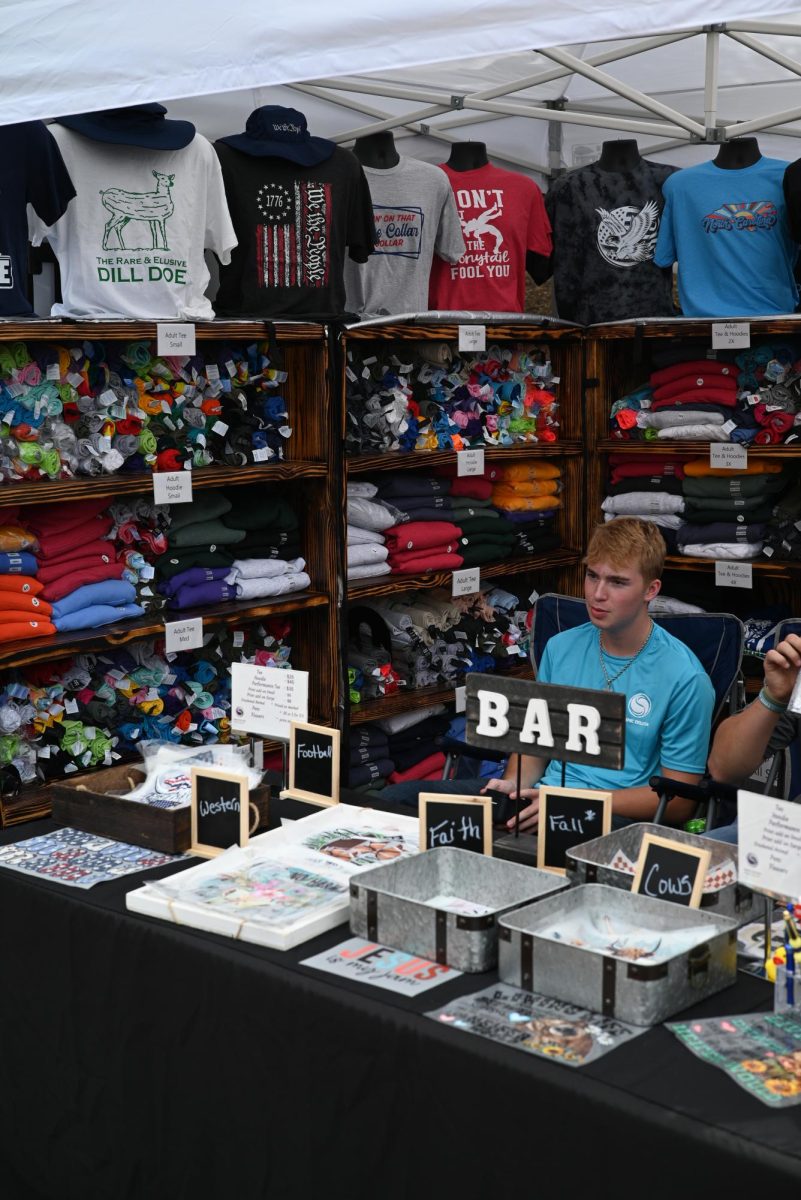 A clothing stall at Packapalooza on Saturday, August 23, 2025. Packapalooza caps off this years Wolfpack Welcome Week.