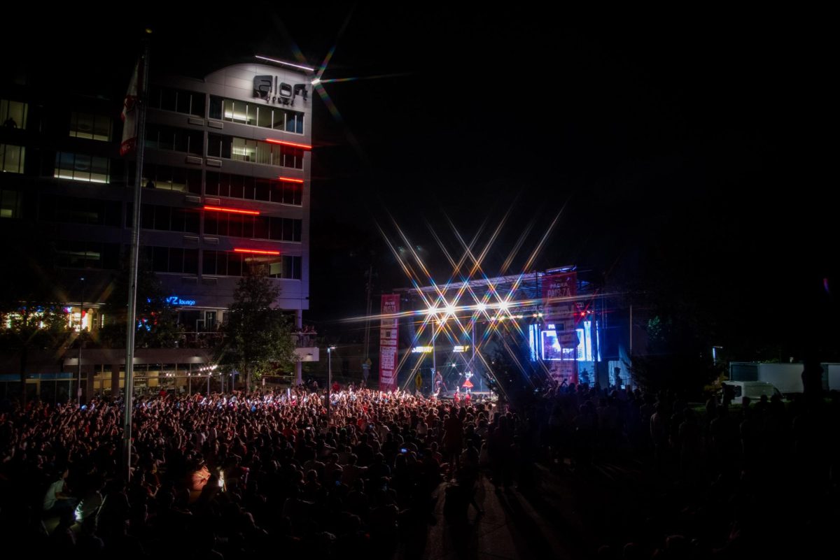 The Packapalooza stage lights up as "Saved by the 90's" performs on Saturday, Aug. 23, 2025. Packapalooza™ is NC State’s signature all-day block party and street festival, capping off Wolfpack Welcome Week.