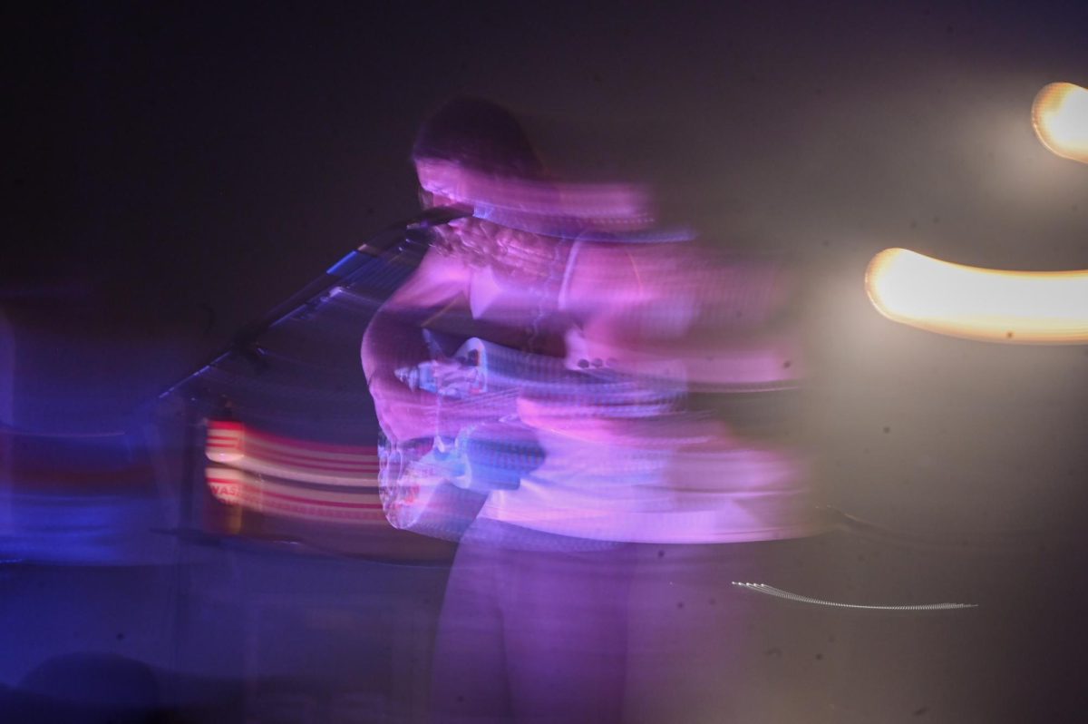 Vocalist/Guitarist Joshua Harmon of The Backseat Lovers performing at the Cat’s Cradle in Carrboro on Sept. 17, 2025. The Backseat Lovers are a rock band from Provo, Utah created in 2018.
