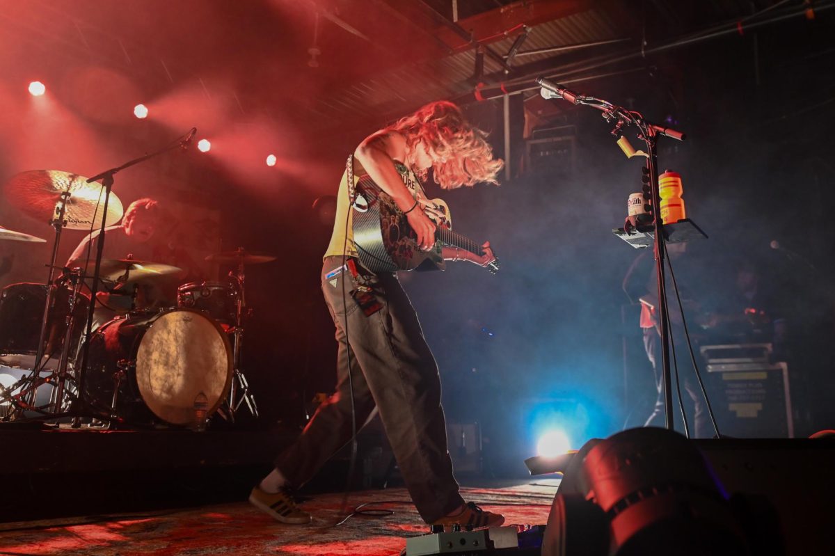 Vocalist/Guitarist Joshua Harmon of The Backseat Lovers performing at the Cat’s Cradle in Carrboro on Sept. 17, 2025. The Backseat Lovers are a rock band from Provo, Utah with over 4 million monthly listeners on Spotify.