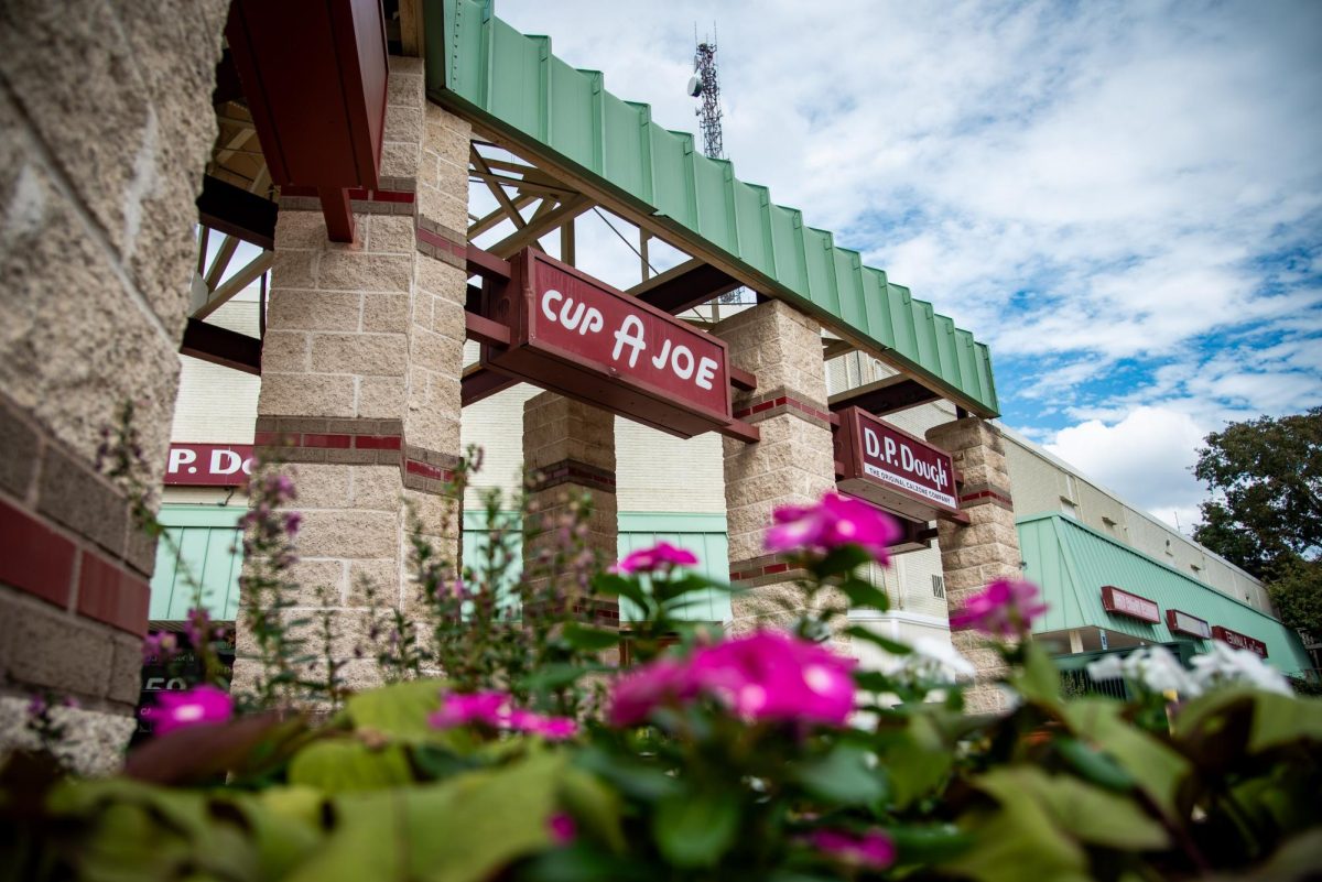 Signage posted at Cup A Joe Mission Valley on Friday, Sept. 26, 2025. After a three year closure, the Mission Valley location reopened on Aug. 11, 2025.