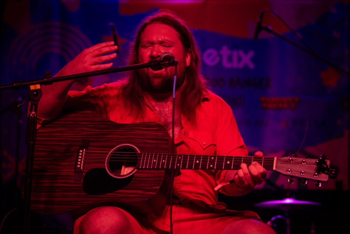 Frank Hurricane sings on day two of the Hopscotch Music Festival in Raleigh, NC on Friday, Sept. 5, 2025. Hurricane started the night at Kings Raleigh, one of many venues where festival visitors were encouraged to find new artists and local bands to support.
