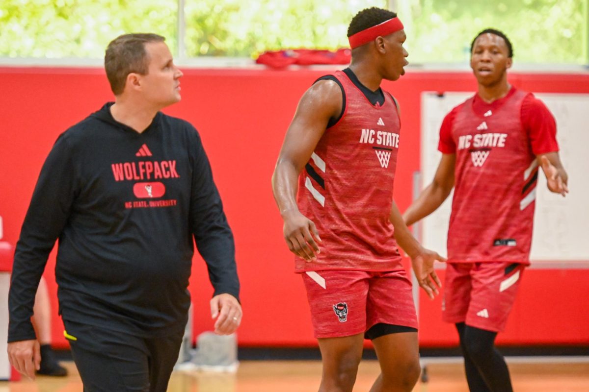 Head coach Will Wade walks across the court during the open media practice inside the Dail Center on Monday, Sept. 22, 2025. The men’s basketball program hosted the media for the first 30 minutes of its first official practice for the 2025-26 basketball season. 