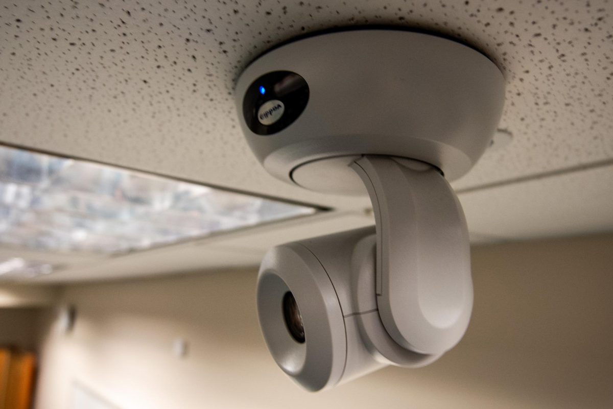 A Panopto recording device inside Withers Hall on Monday, Oct. 6, 2025.