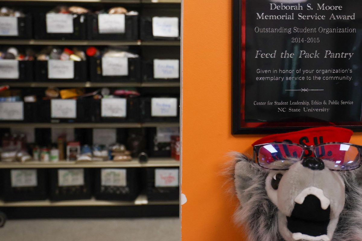 Feed the Pack Food Pantry in North Hall on Friday, Oct. 31, 2025. Feed The Pack hosted a Ticket to Table drive from Oct. 10 to Oct. 31. Students were able to turn their parking tickets into donations to the food pantry.