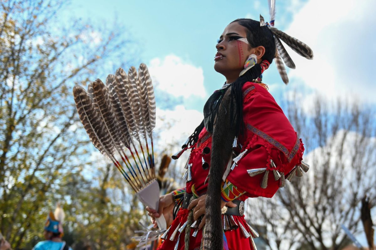 Jarrett Stephens, a member of the Eastern Band Cherokee tribe, dances in regalia during the 30th Annual American Indian Heritage Celebration at the North Carolina Museum of Art on Saturday, Nov. 22, 2025. This was a two day event. 