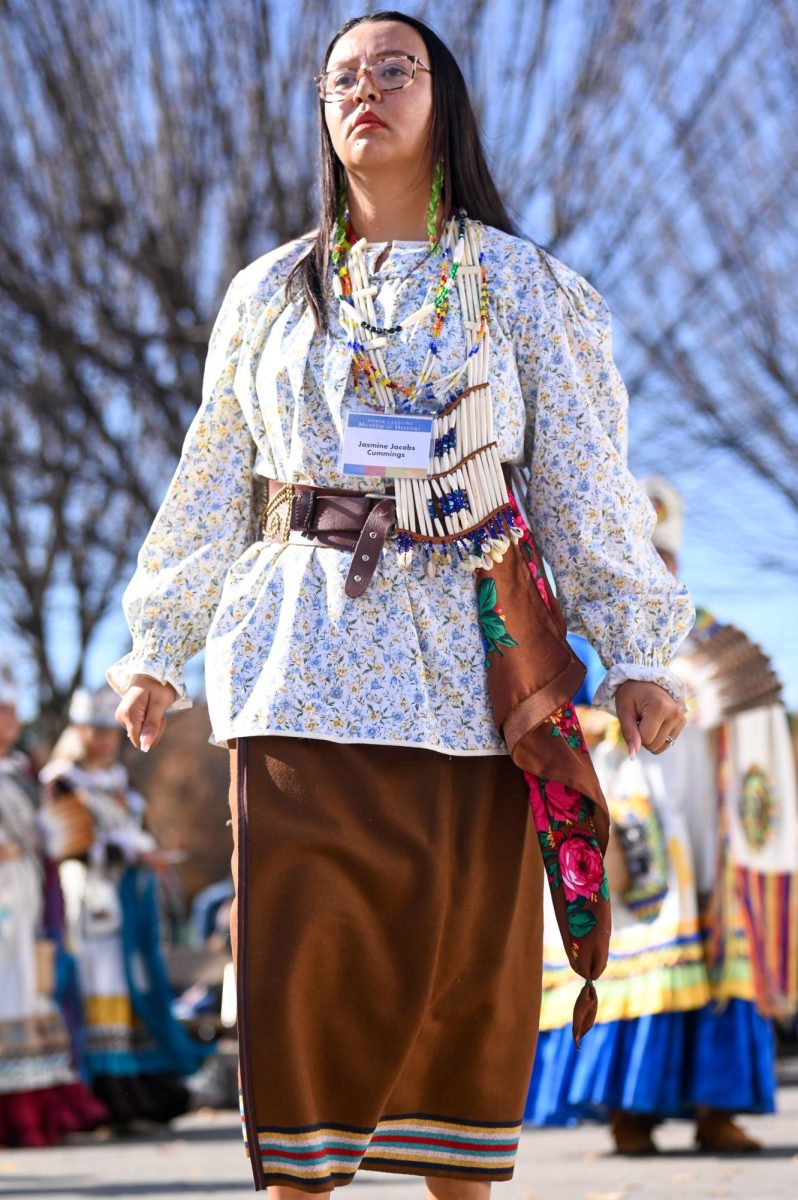 Jasmine Jacobs Cummings dances during the 30th Annual American Indian Heritage Celebration at the North Carolina Museum of Art on Saturday, Nov. 22, 2025. This event had a variety of dances, vendors and presentations. 