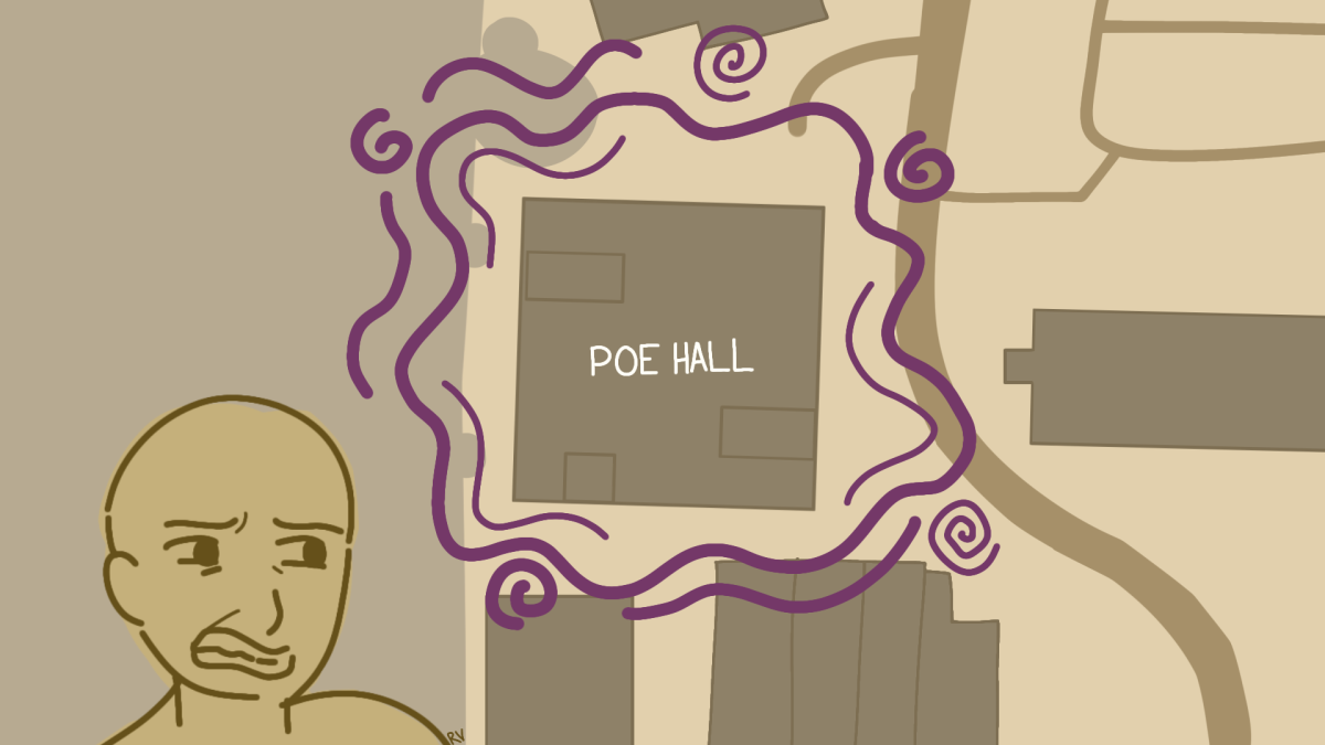 See-through cement: Poe Hall’s ominous design speaks for itself