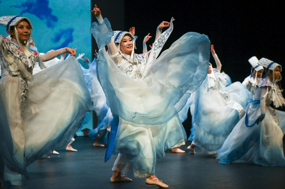 Members of Sunny Performing Arts dance at Asia Night, hosted by the ASA at Stewart Theater on Tuesday, March 31, 2026. Asia Night is an annual celebration of Asian culture, featuring dance performances from China, the Philippines, and India, as well as live music and a fashion showcase. 