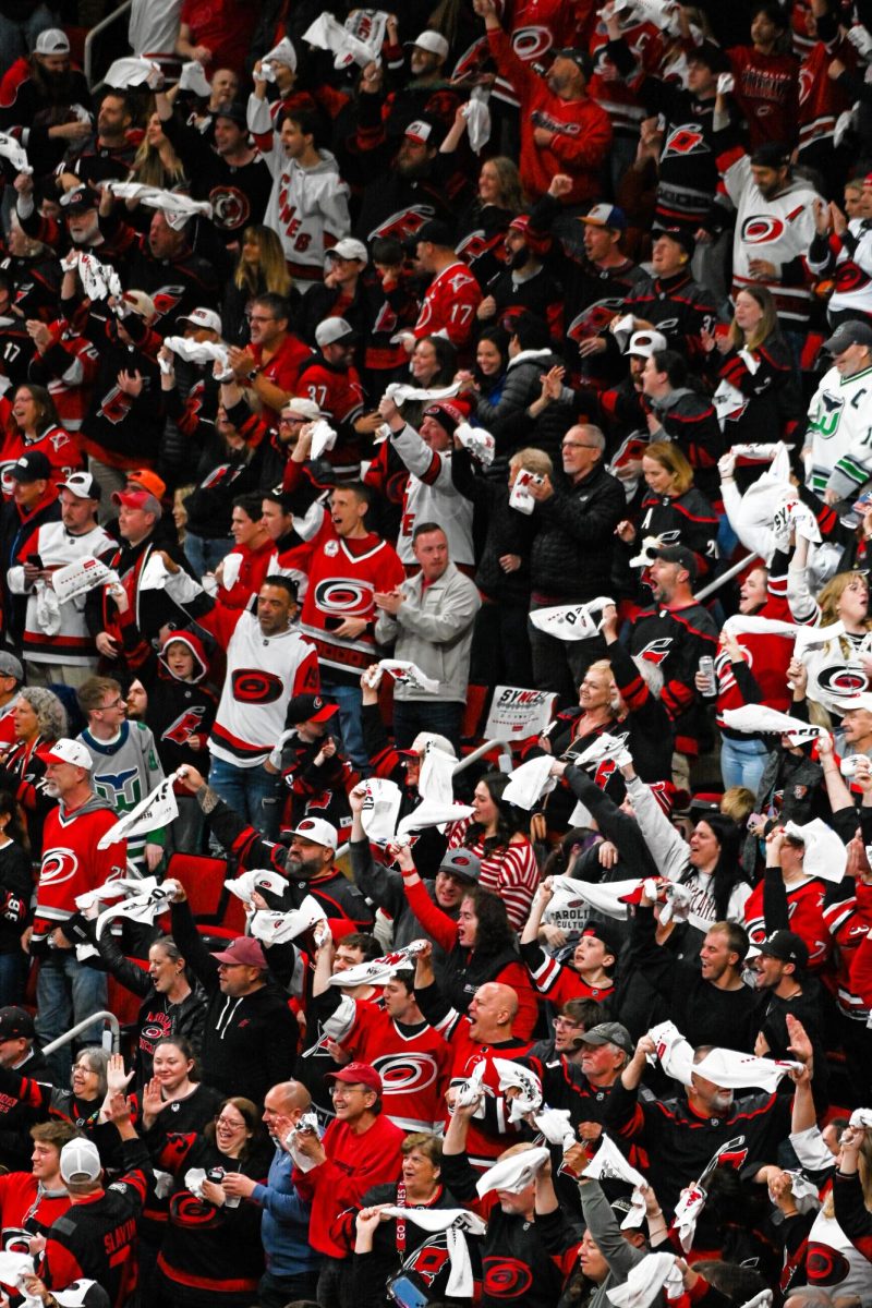 The crowd during Game One of Round Two in the Eastern Conference Playoffs against the Philadelphia Flyers at the Lenovo Center on Saturday, May. 2, 2026.  The Hurricanes defeated the Flyers 3-0.